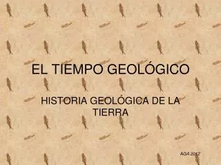 EL TIEMPO GEOLÓGICO