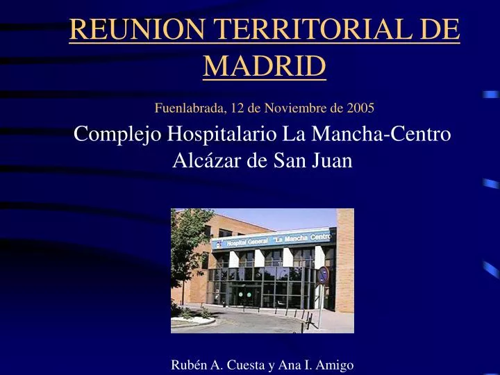reunion territorial de madrid fuenlabrada 12 de noviembre de 2005