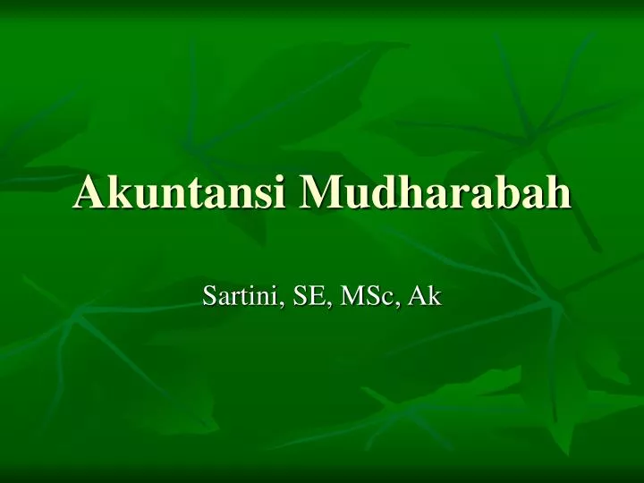 akuntansi mudharabah