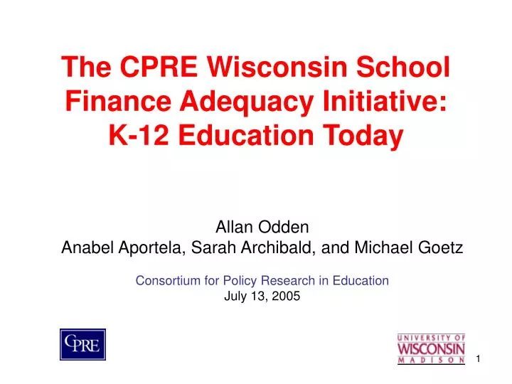 the cpre wisconsin school finance adequacy initiative k 12 education today