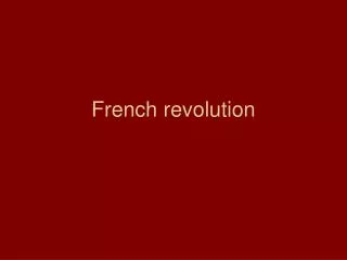 French revolution