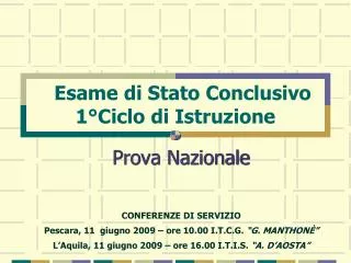 prova nazionale