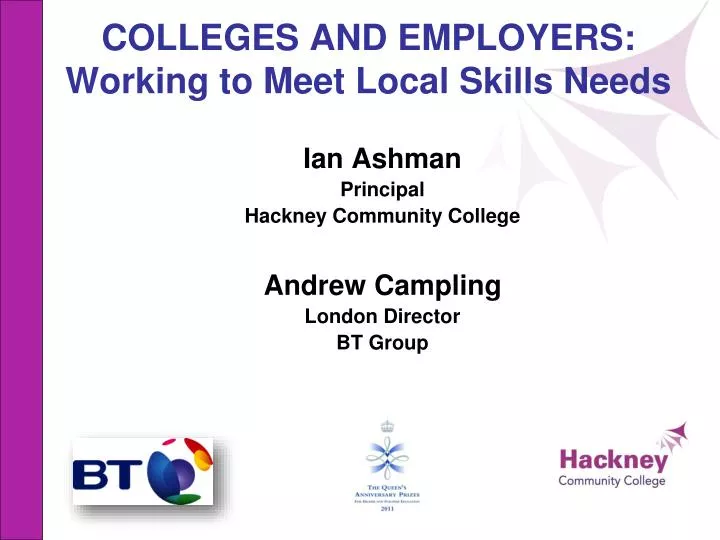colleges and employers working to meet local skills needs
