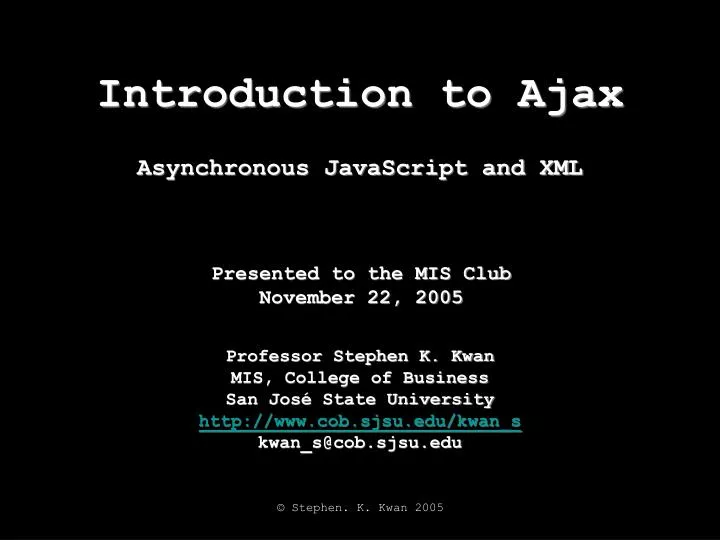 introduction to ajax
