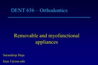 DENT 656 – Orthodontics