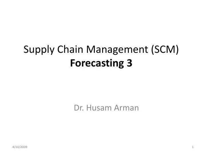 supply chain management scm forecasting 3