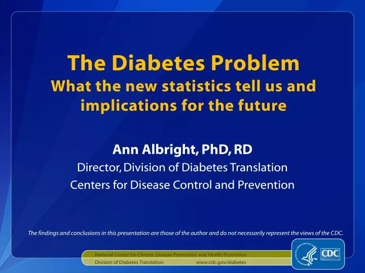 the diabetes problem what the new statistics tell us and implications for the future