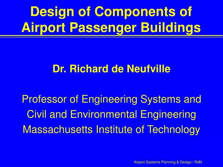design of components of airport passenger buildings