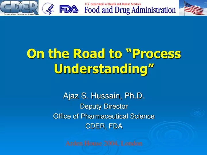 on the road to process understanding