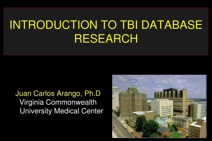 introduction to tbi database research