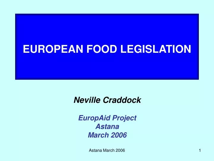 european food legislation
