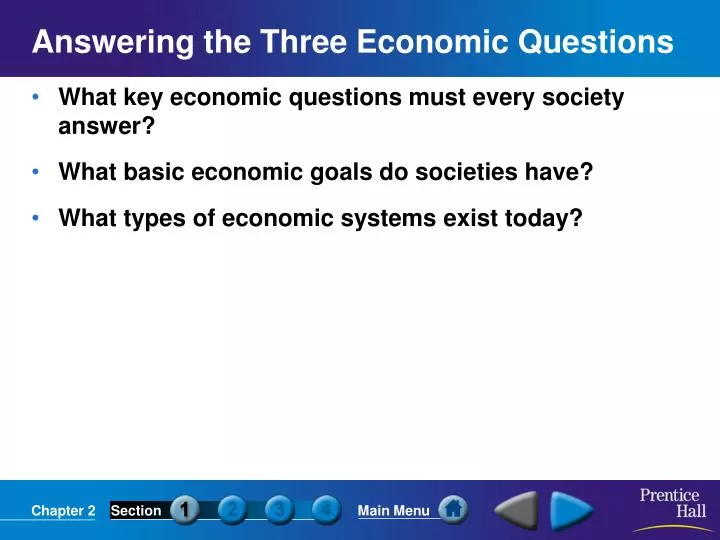 answering the three economic questions