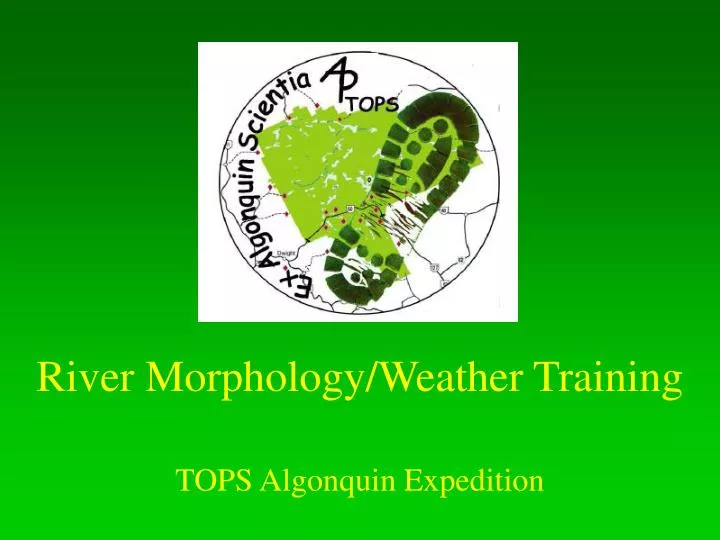 river morphology weather training