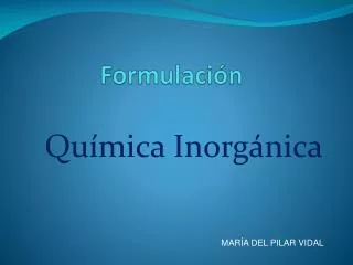 formulaci n