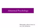 Abnormal Psychology - slide 1