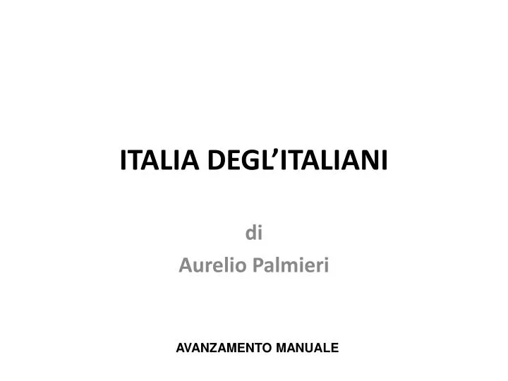 italia degl italiani