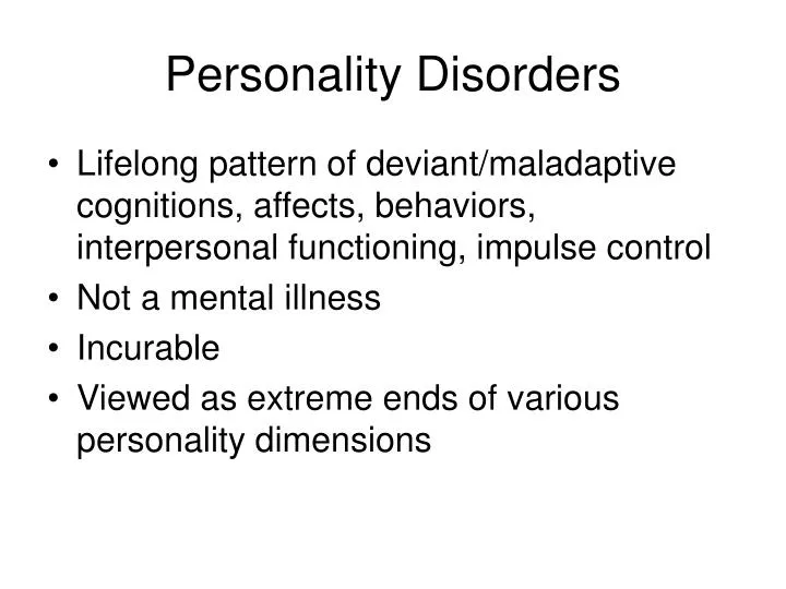 personality disorders