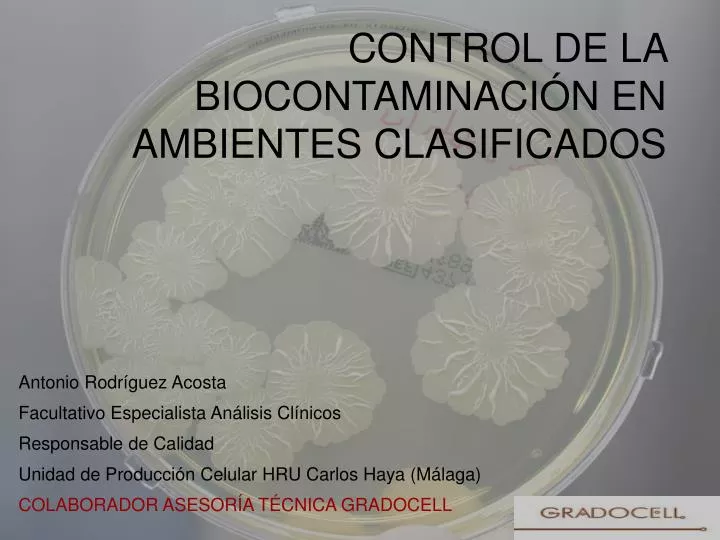 control de la biocontaminaci n en ambientes clasificados