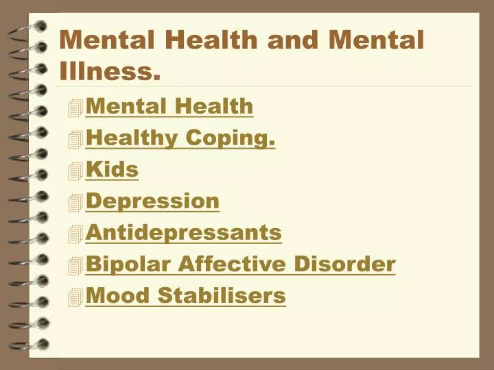 mental health and mental illness