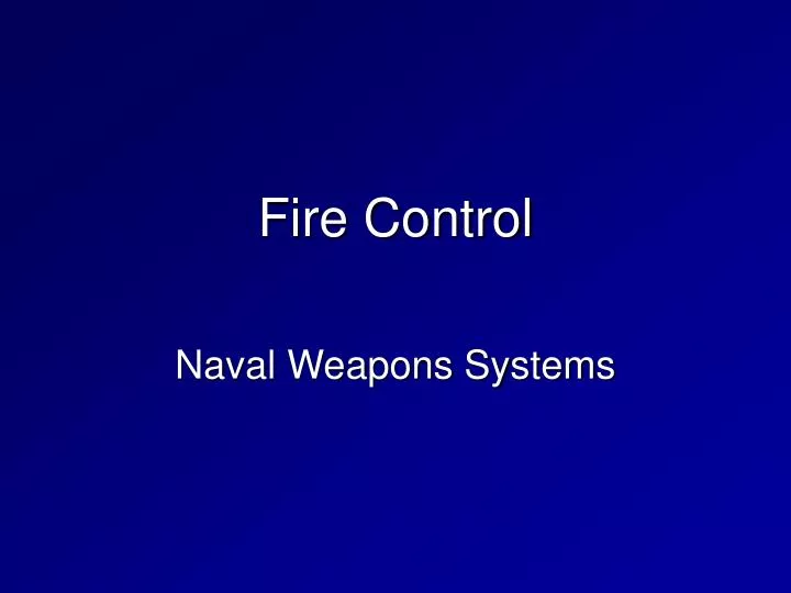fire control