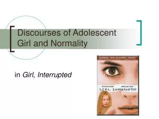 Discourses of Adolescent Girl and Normality