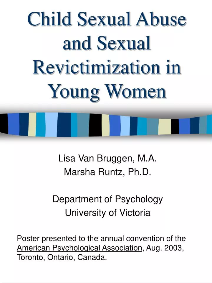 child sexual abuse and sexual revictimization in young women