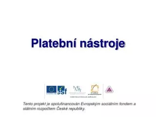 Platební nástroje