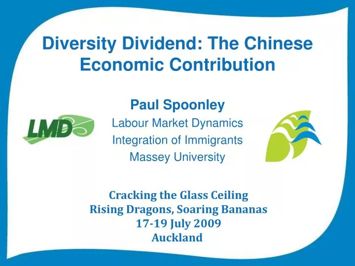 diversity dividend the chinese economic contribution