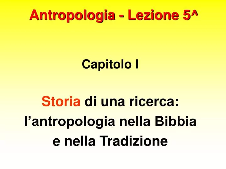 antropologia lezione 5