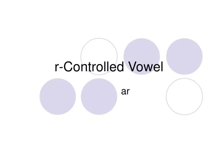 r controlled vowel