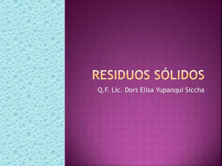 residuos s lidos