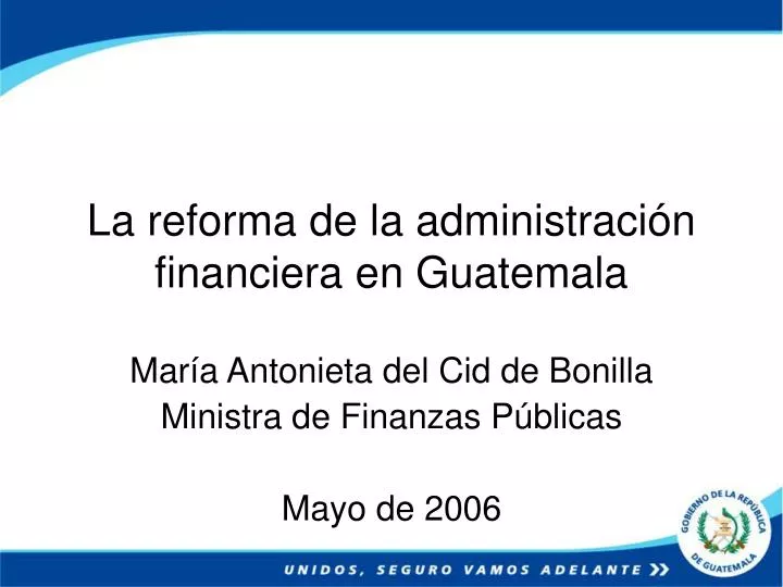 la reforma de la administraci n financiera en guatemala