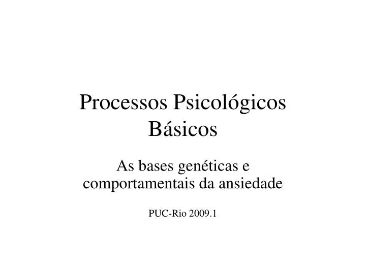 processos psicol gicos b sicos