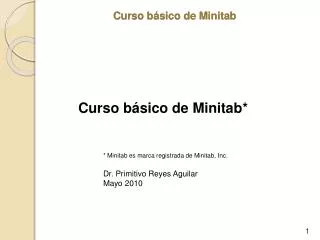 Curso básico de Minitab *