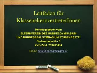 leitfaden f r klassenelternvertreterinnen