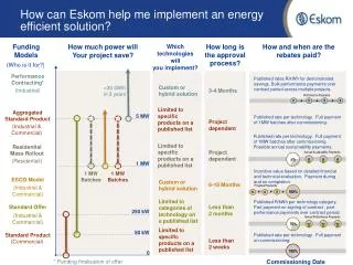 How can Eskom help me implement an energy efficient solution?