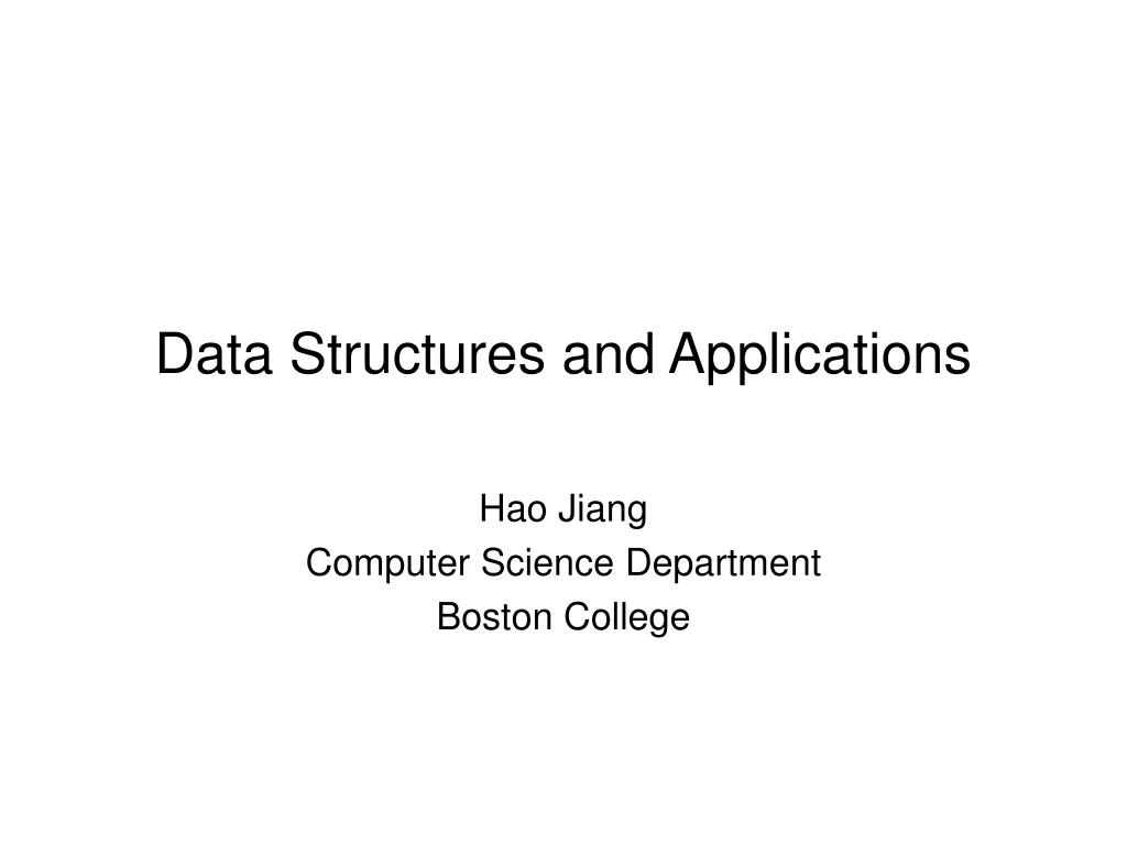 PPT - Data Structures and Applications PowerPoint Presentation, free ...
