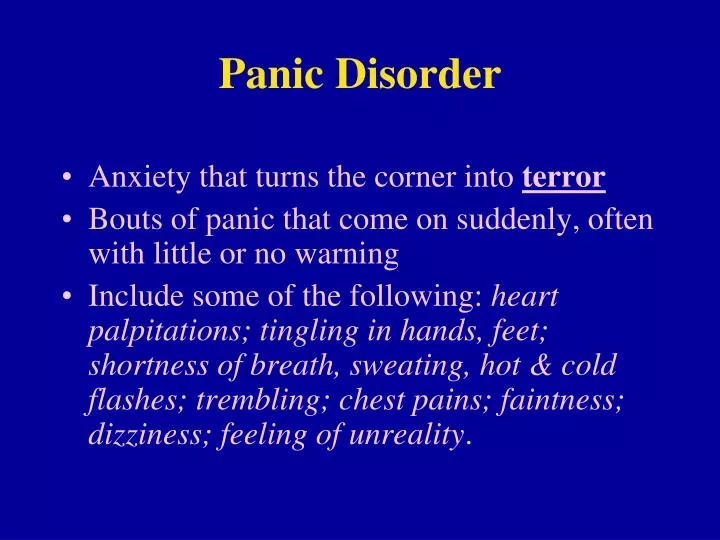 panic disorder