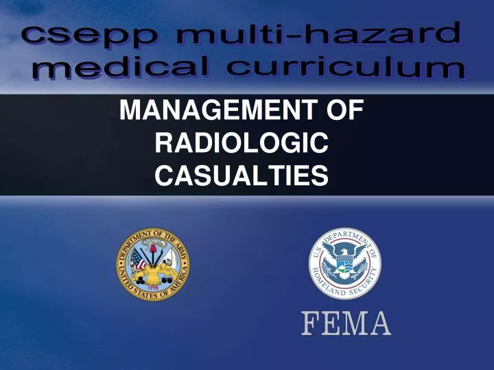 management of radiologic casualties