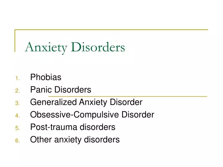 anxiety disorders