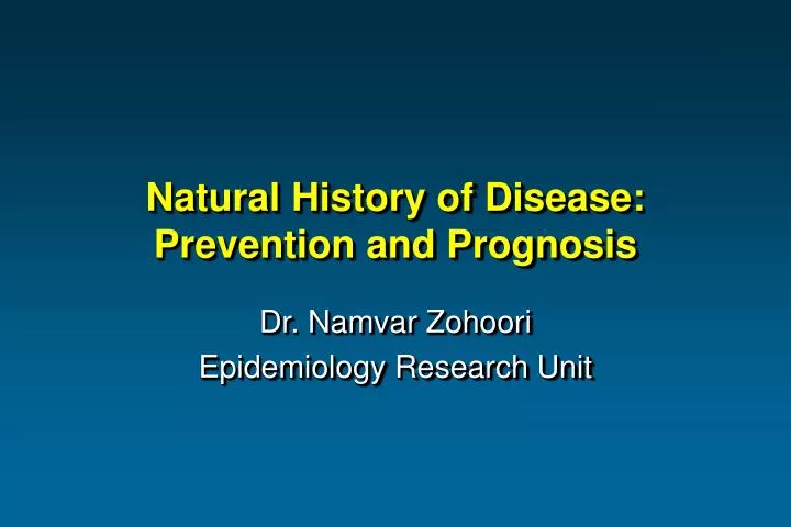 natural history of disease prevention and prognosis