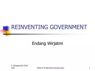 REINVENTING GOVERNMENT