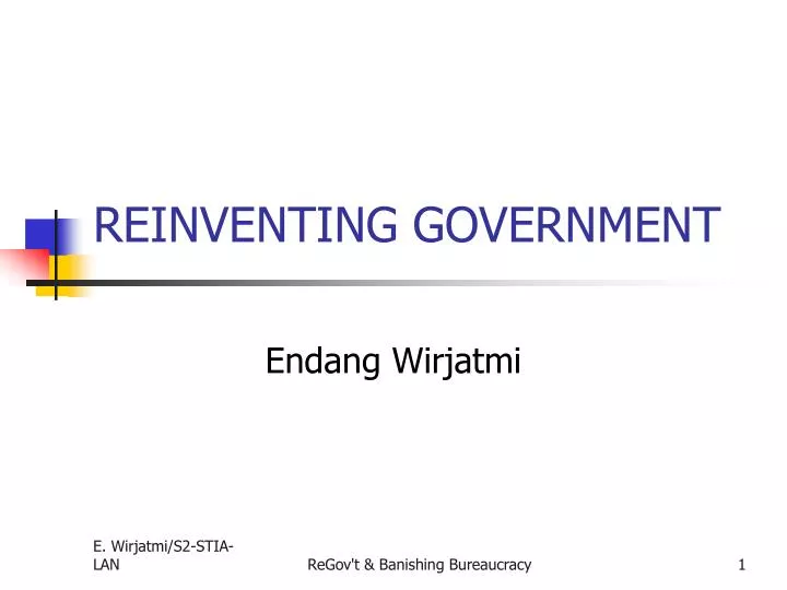 reinventing government