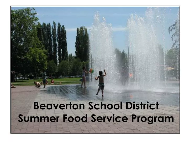 beaverton school district summer food service program
