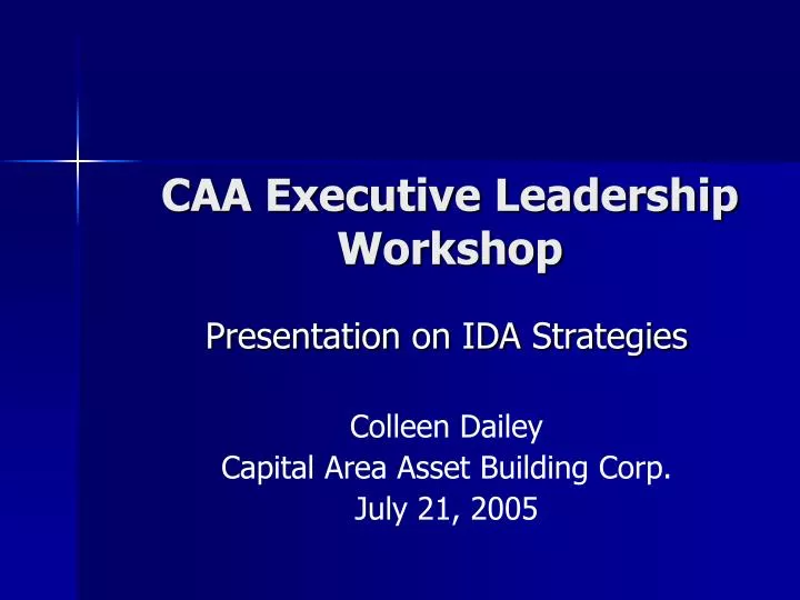 caa executive leadership workshop