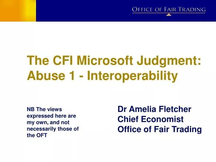 the cfi microsoft judgment abuse 1 interoperability