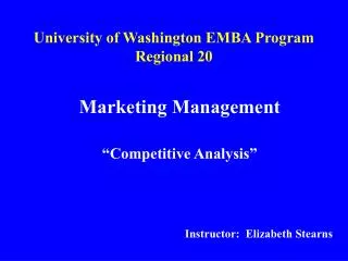 University of Washington EMBA Program Regional 20