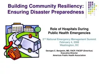 Building Community Resiliency: Ensuring Disaster Preparedness