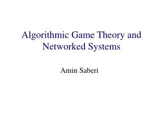 Algorithmic Game Theory and Internet Computing