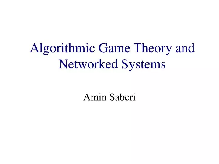 algorithmic game theory and internet computing